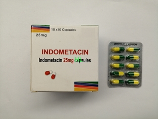 Porcellana L'indometacina incapsula 25MG BP/antireumatico 10*10's/scatola di USP fornitore