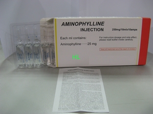 Porcellana Medicine BP/USP del broncodilatatore mg/10mL dell'iniezione 250 dell'aminofillina fornitore